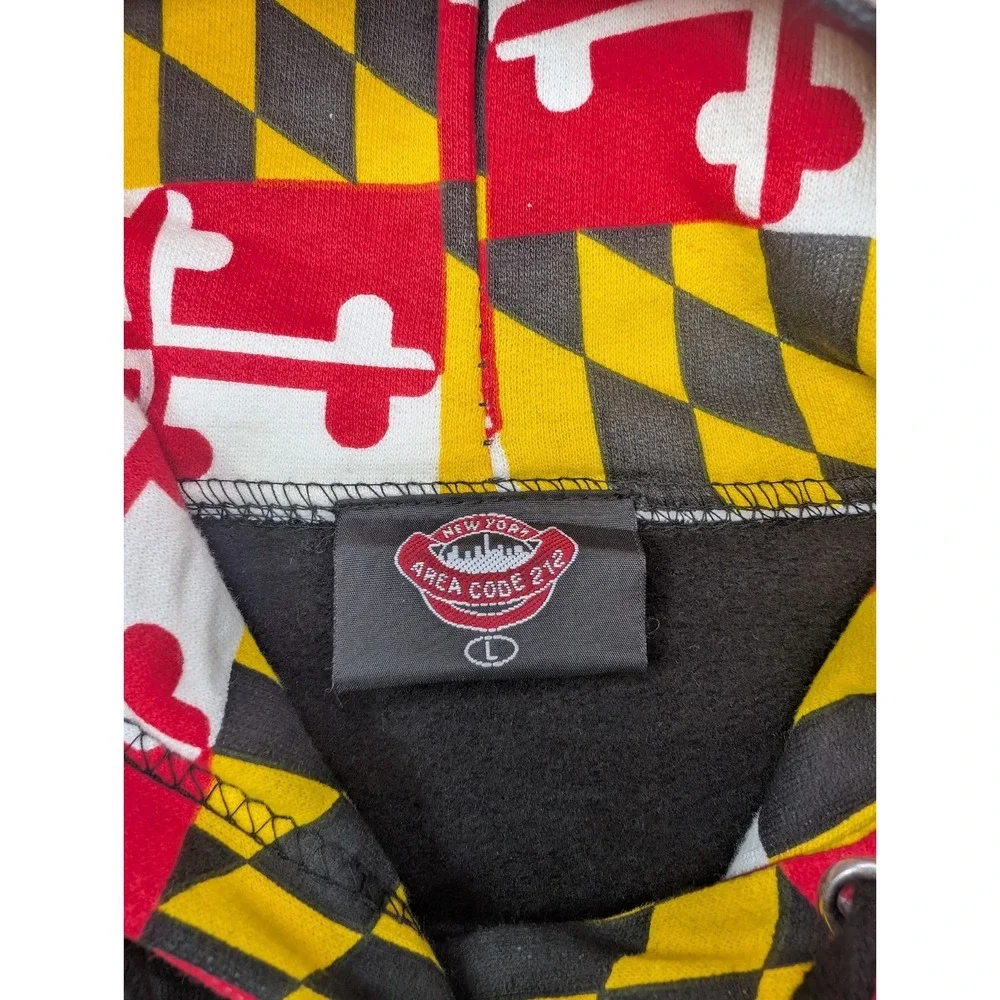 NCAA Maryland All Over Print AOP Sweatshirt Hoodie Mens Size L Large
